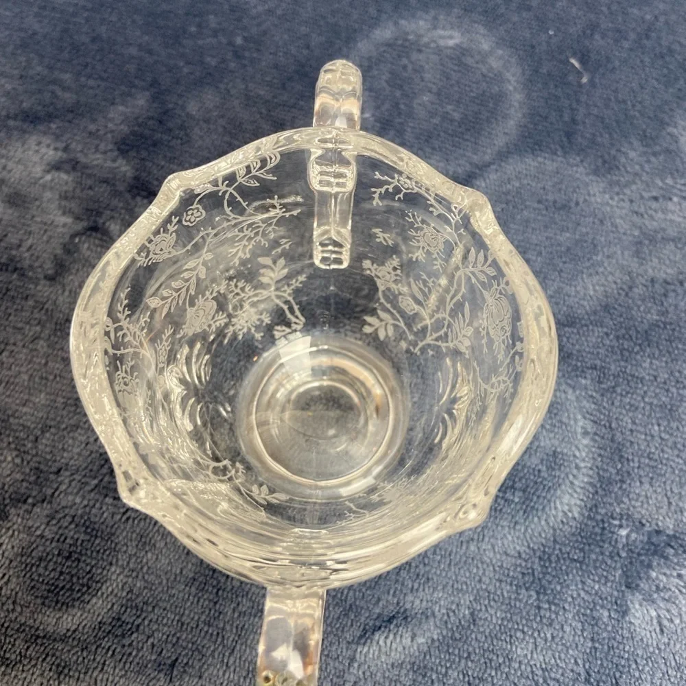 Vintage Fostoria Etched Small Glass Dish